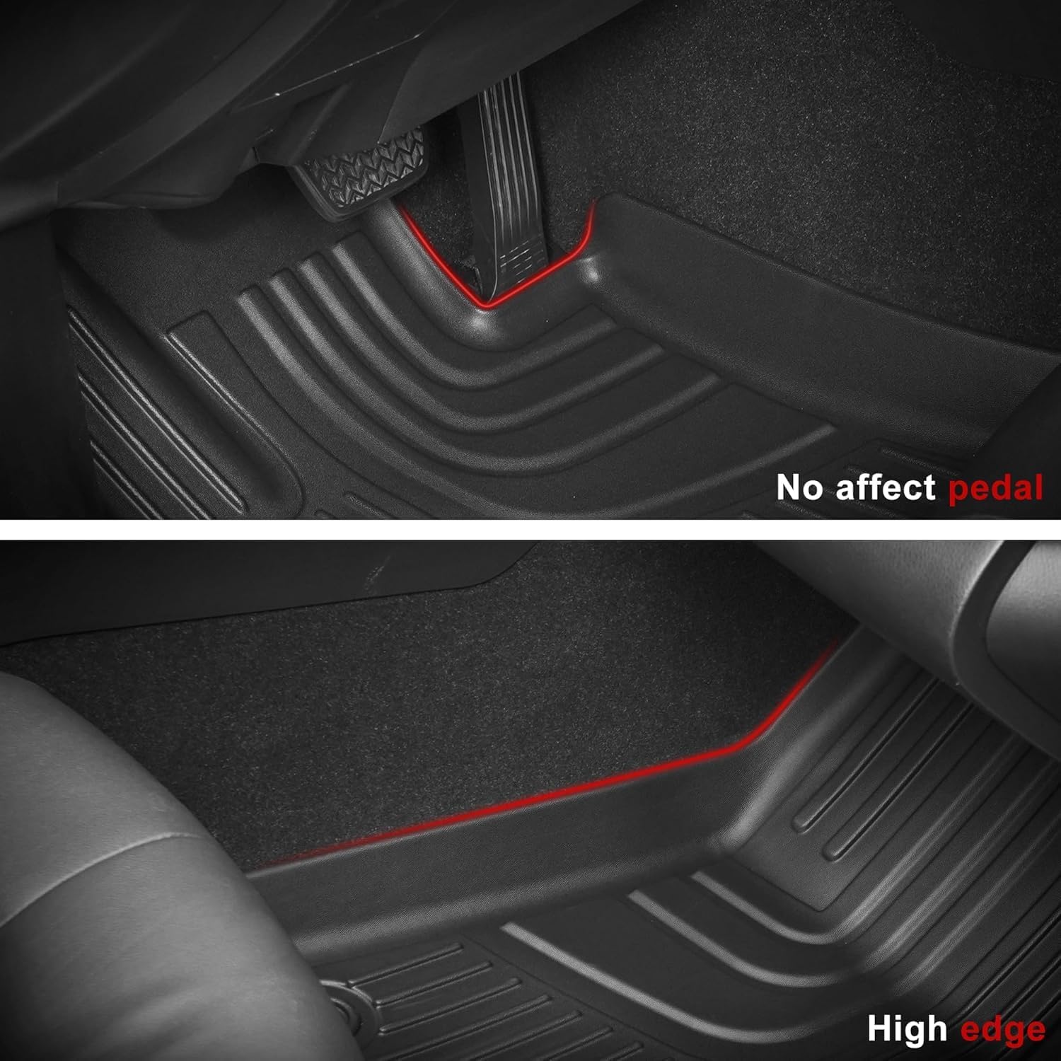 IKABEVEM Floor Mats Compatible with Toyota Camry 2025 2026 (Include Hybrid) - All Weather TPE Floor Liners for Camry 2025 Hybrid/LE/SE/XLE/XSE/LEV Accessories