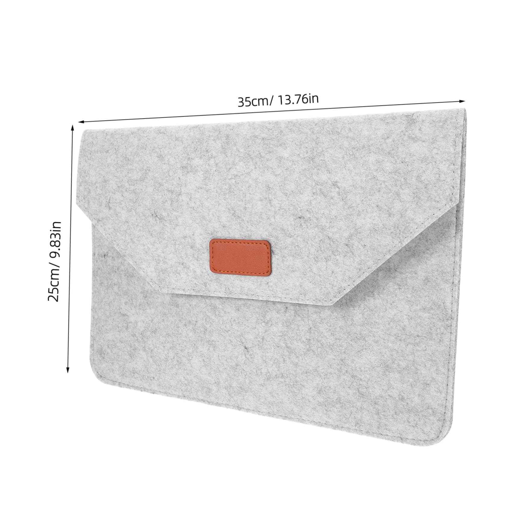 Mikikit 1PC Portable Storage Bag Light Grey Pouch Felt Material Shock Resistant Wear Resistant for Tablets and Notebooks Organized Protection for Travel