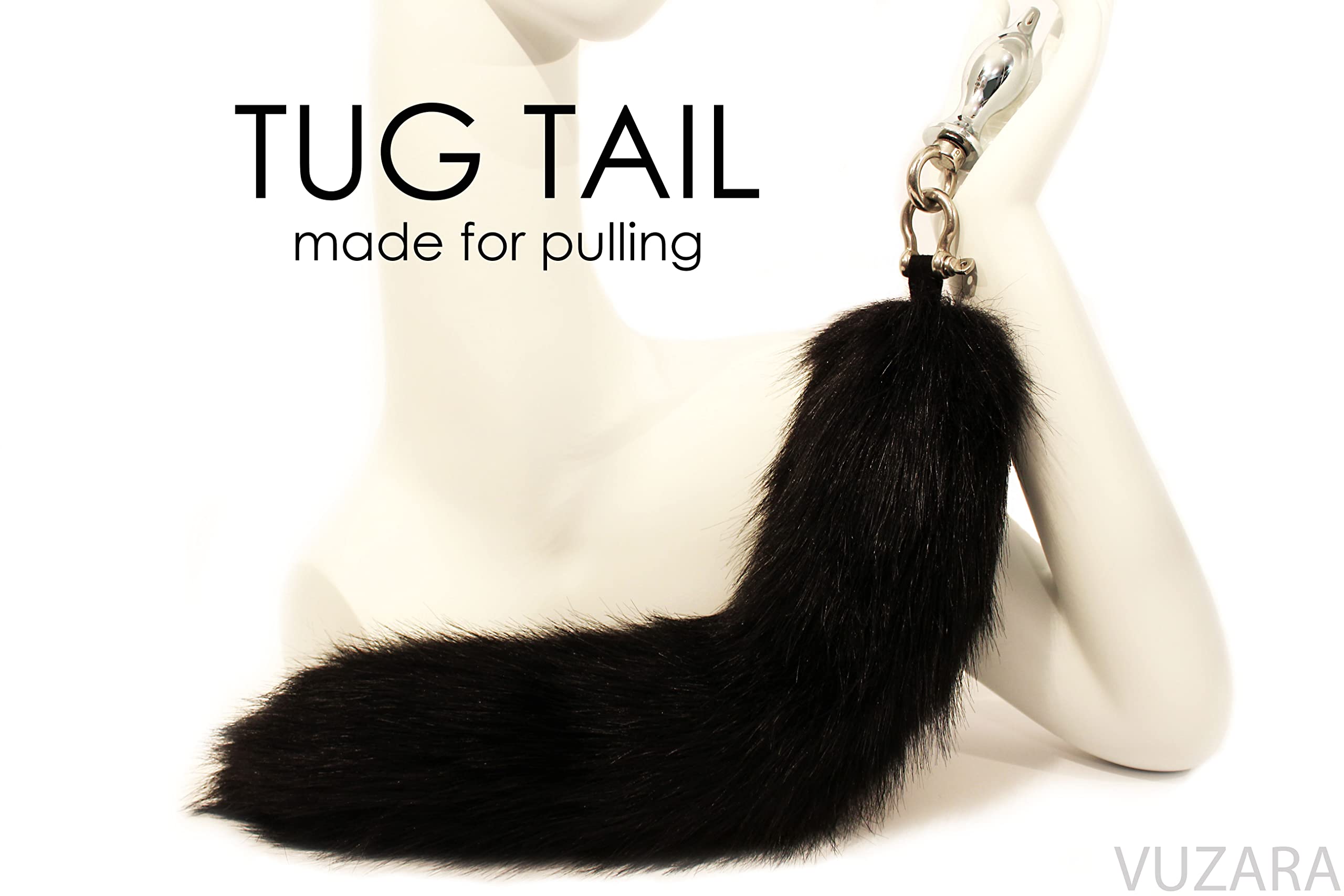 Tail Butt Plug Fox Tail Butt Plug Tail Plug Black Cat Tail Butt Tug Tail Plug Fox Tail Plug Anal Plug Tail Anal Sex Toys Vuzara - Made for Pulling - 17