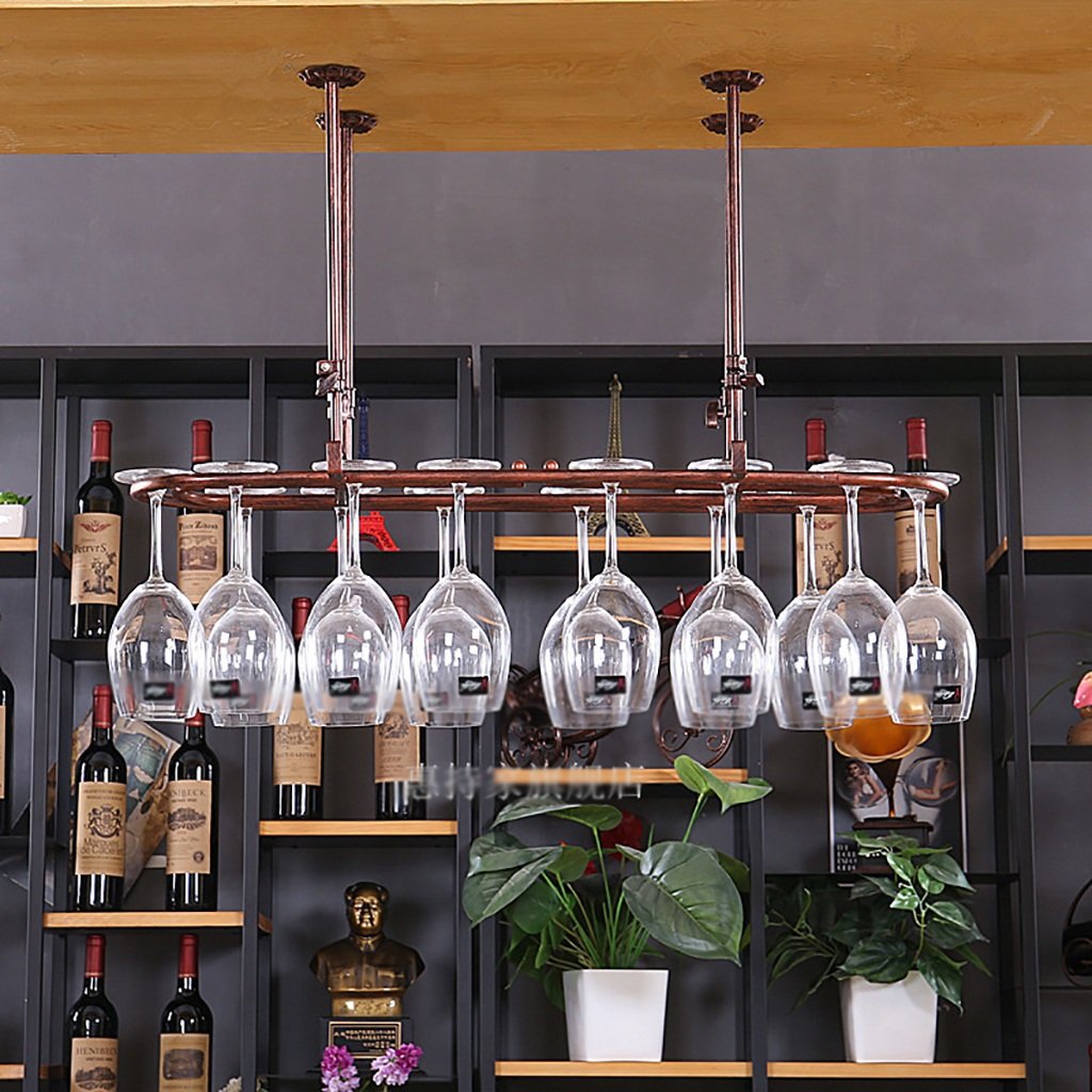 Casier à vin suspendu créatif et porte-verre à pied, cadeau idéal