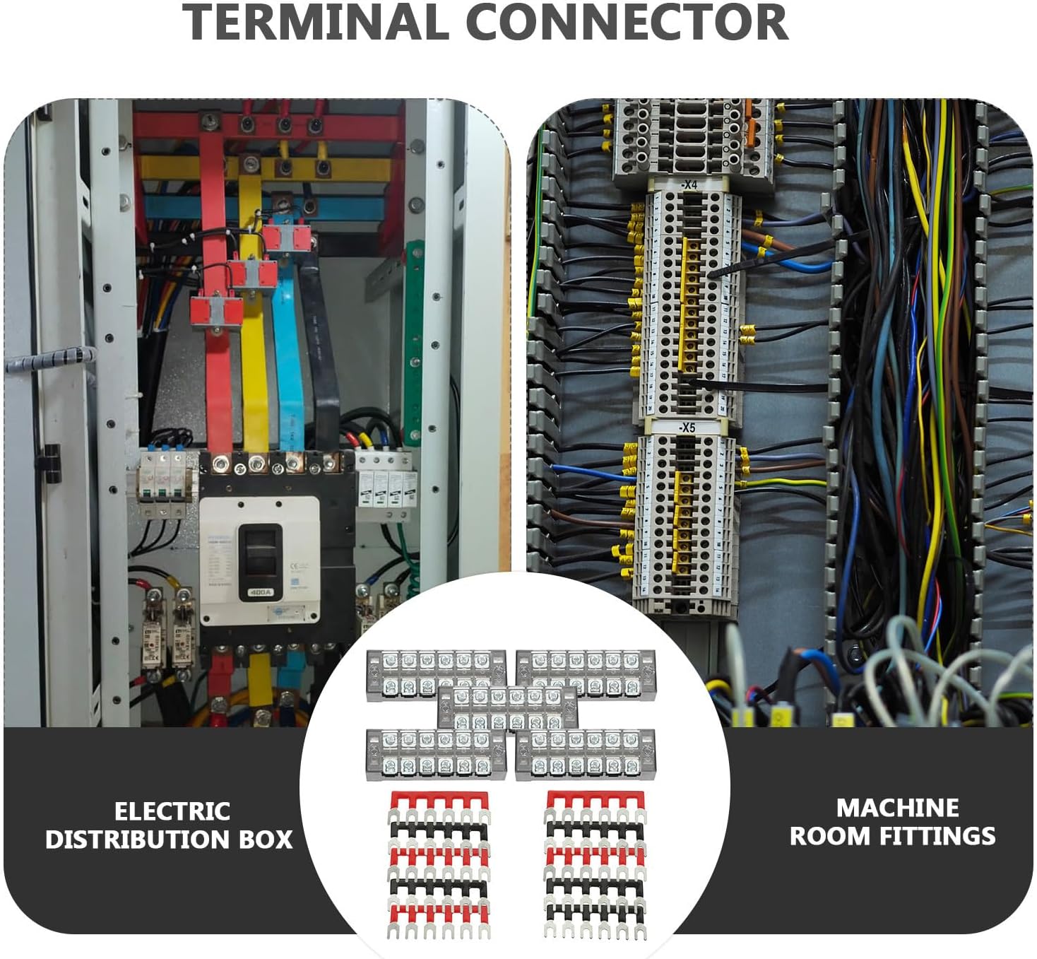 ARTIBETTER Dual Row Terminal Block 25a 600v Copper Wire Terminal Strip and 12mm Gap for Vehicle and Electric Apparatus Wiring