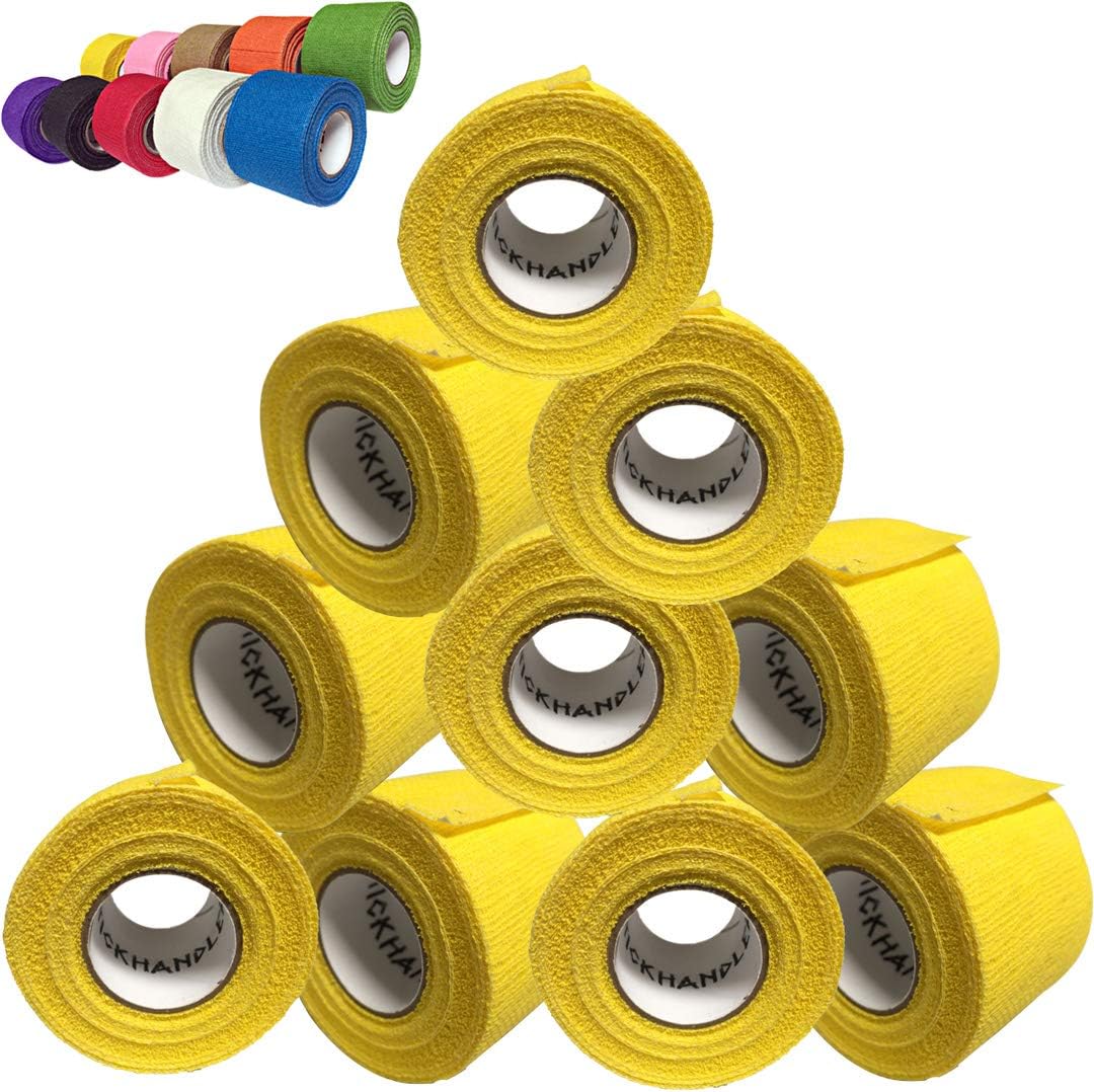 STICK HANDLER Professional Hockey Grip Tape Pro Pack (Yellow | Ten Pack)