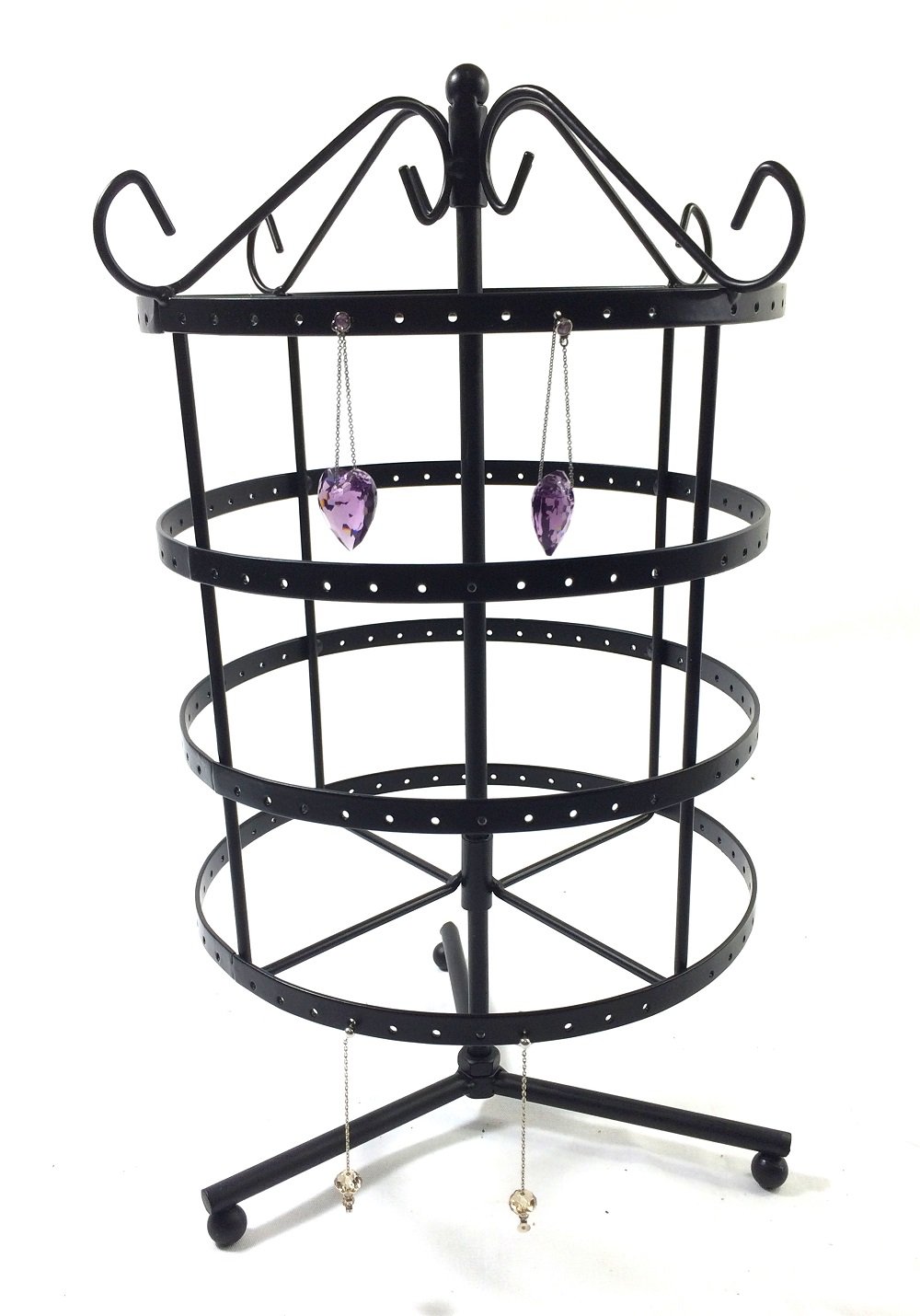 96 Pairs Black Color Rotating Earring Holder / Earring Tree / Earring Oraganizer / Earring Stand / Earring Display