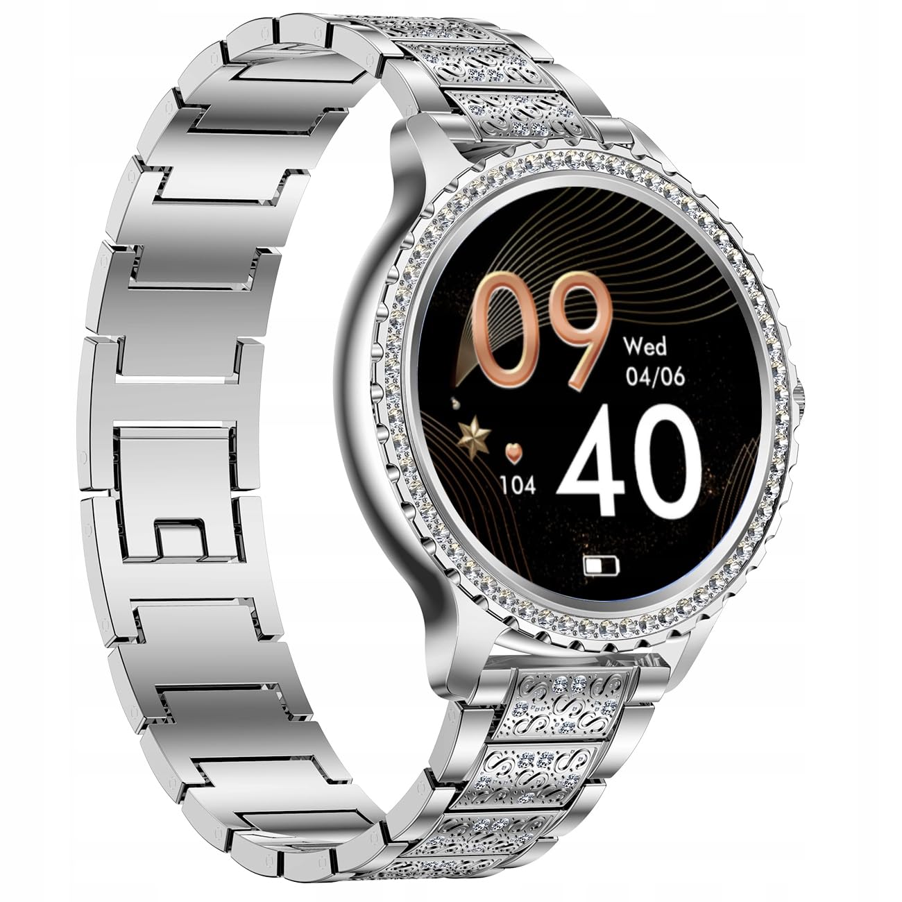 SMARTWATCH DAMSKI ZEGAREK CIŚNIENIOMIERZ PULS POLSKIE MENU POŁĄCZENIA TEL