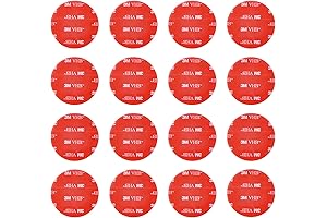 Double Sided Adhesive Circle Tape: Strong Hold for Indoor and Outdoor Use (2-Inch Diameter, 16-Pack)