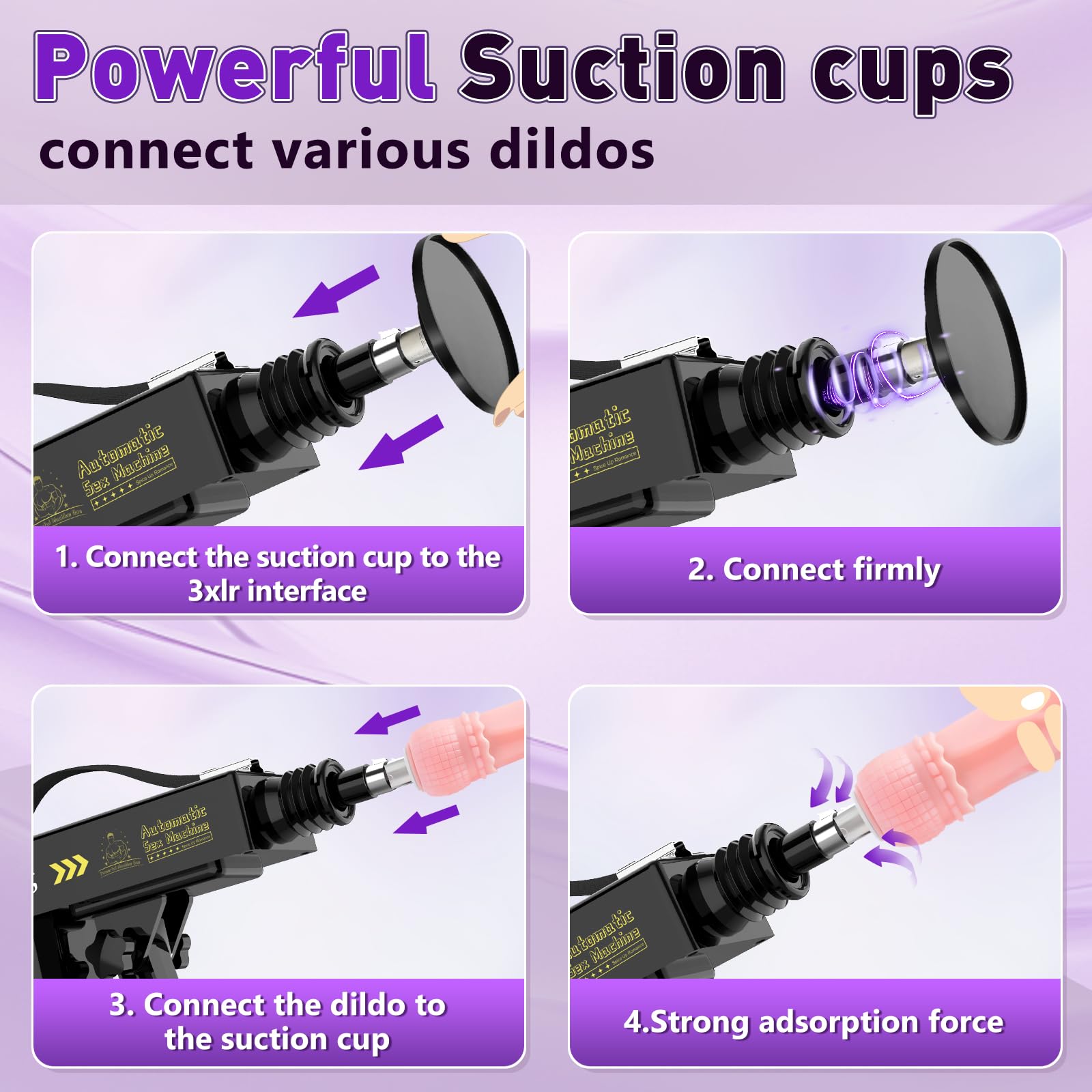 Sex Machine Thrusting Dildo Machine with Realistic Dildos, Fucking Machine for Man with 3XLR Connector,Love Machine for Women,Adult Sex Toy for Couple with 7 Accessories
