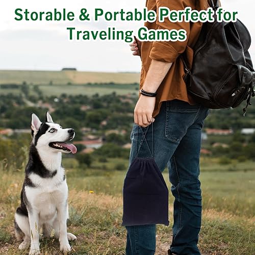 Miniatura 5 de Juego de mesa de mármol original, juego de mesa portátil de madera con 30 canicas y 7 dados para noches de fiesta familiar (2-6 jugadores)