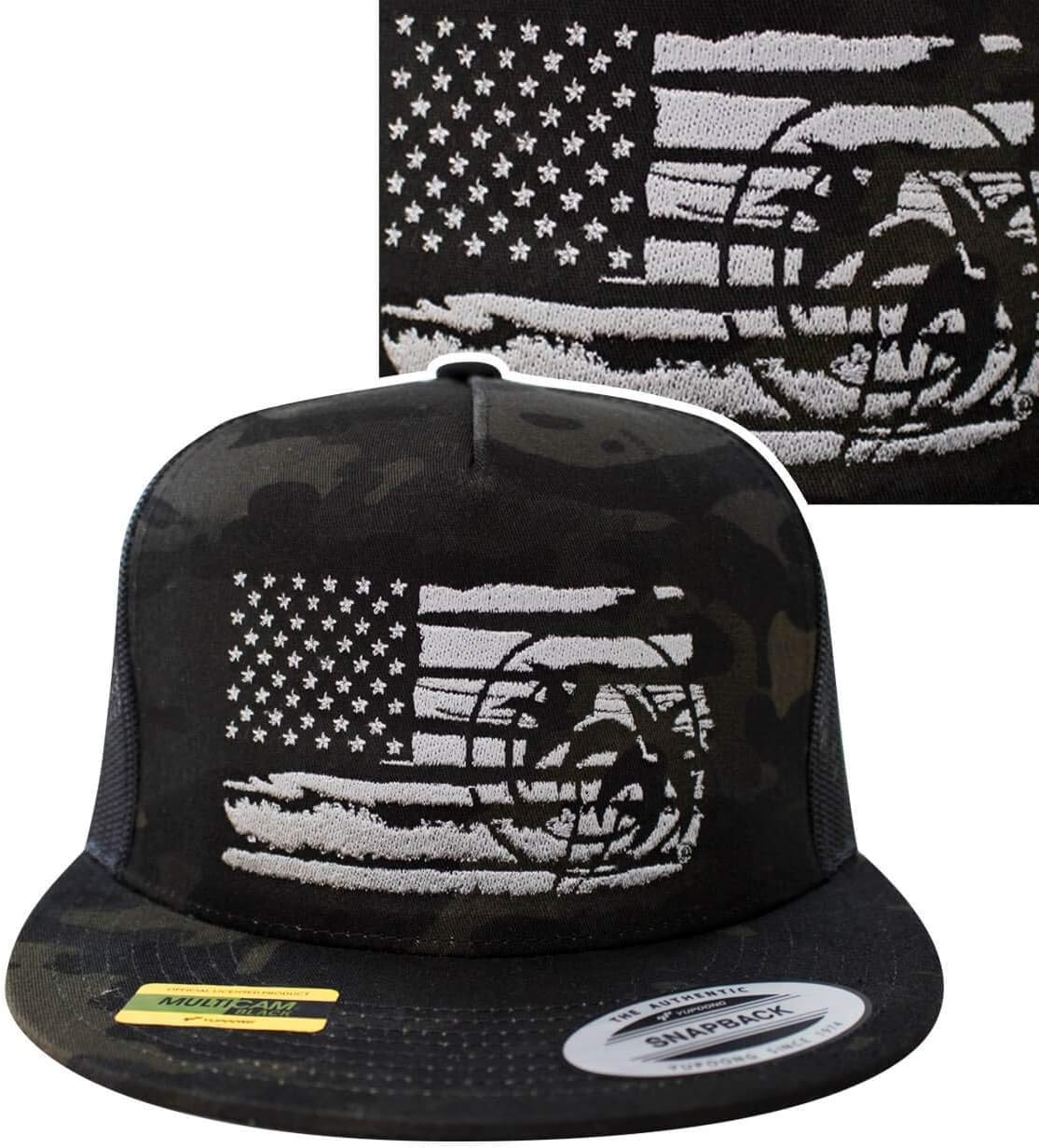 "Strong Faded Snapback Classic Meshback Baseball Cap with Embroidered Logo | Adjustable Unisex Hat (One Size) - Image 4