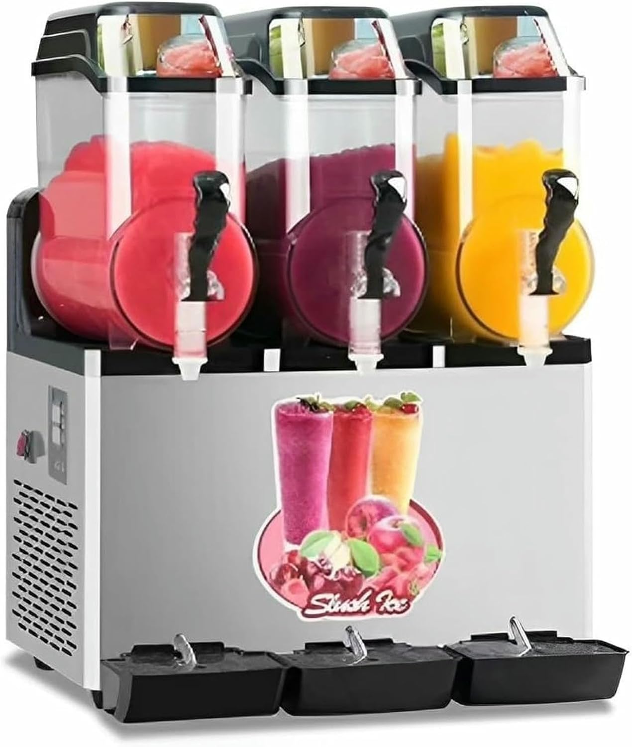Commercial Snow Melting Machine,Snow Slush Machine,Cylinder Fully Automatic Slush Machine,Shaved ice Slush Juice Machine,Suitable for supermarkets