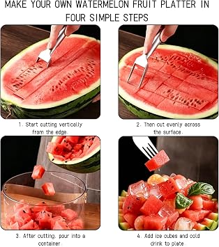 Watermelon Slicer Cutter, Stainless Steel Fruit Knife for Watermelon