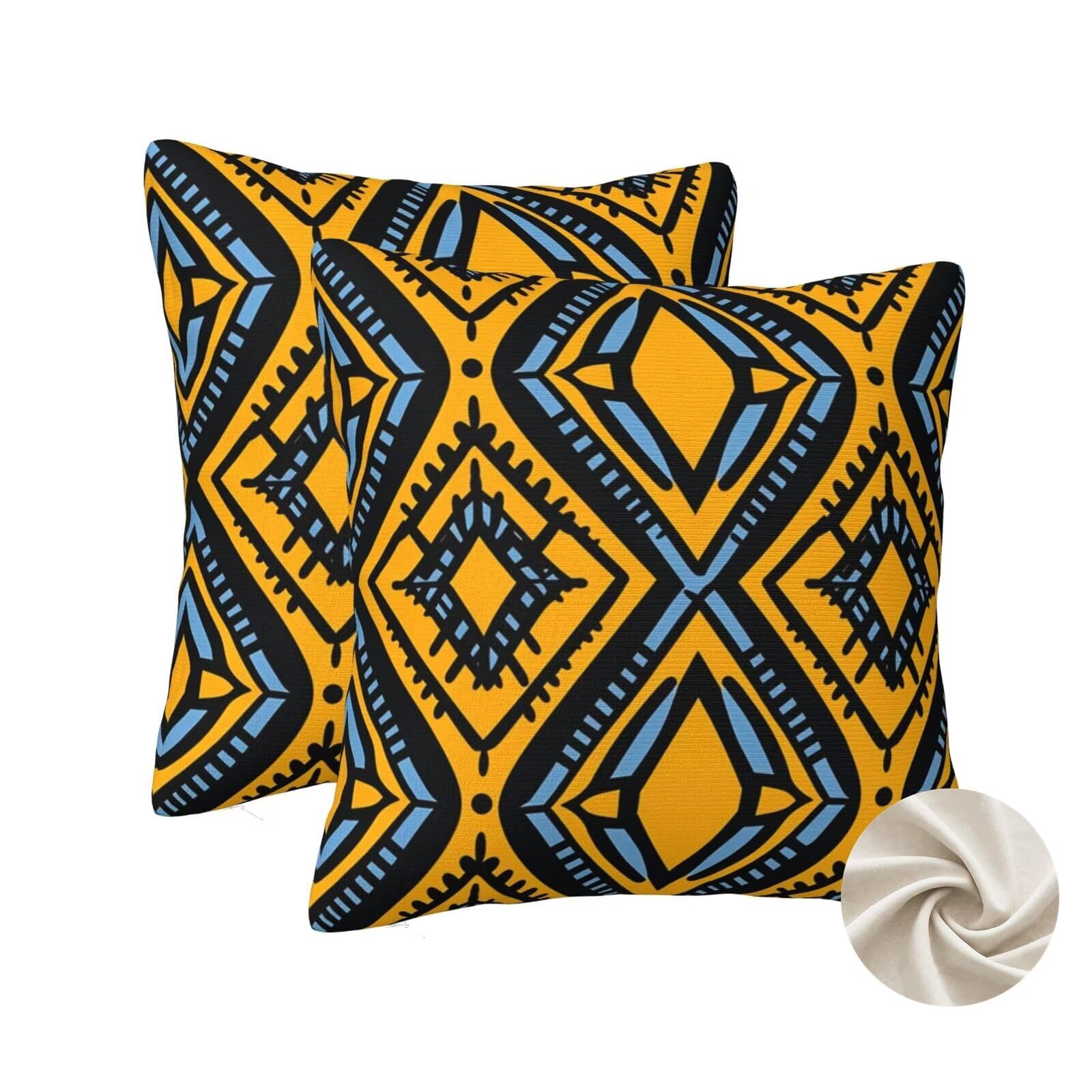 Taies d'oreillers et housse coussin caramel 60x60 cm coussin canapé