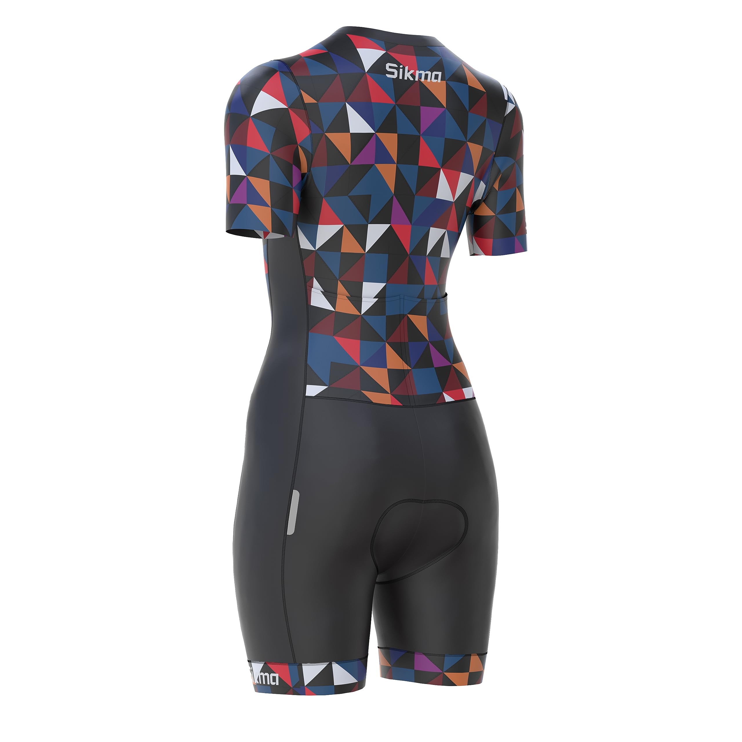 Ladies Cycling Skinsuit Women Padded One Piece Trisuit Bike Top Short Sublimated Design bib Short