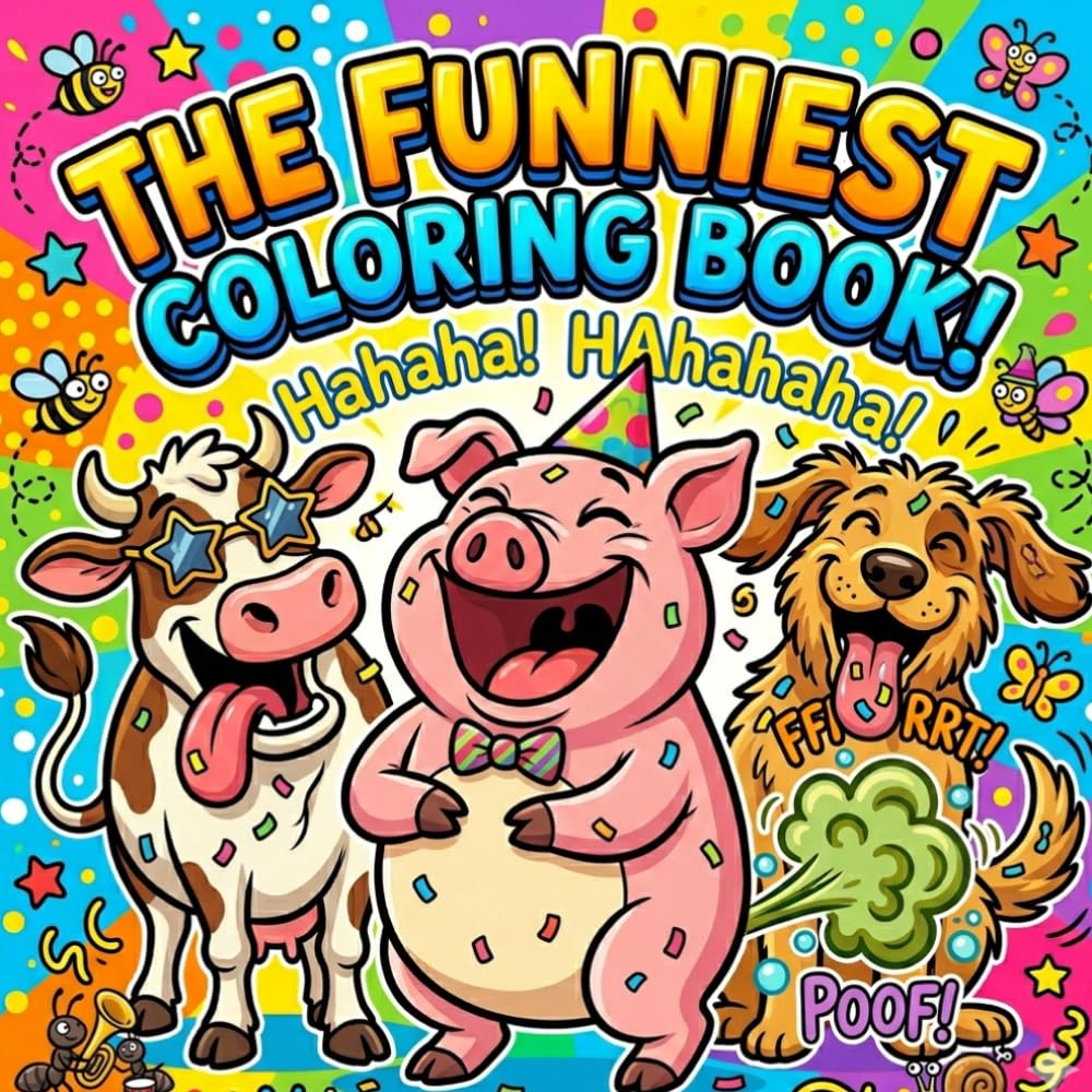My Funny Farting Animals Coloring Book: Silly and Fun Animal Coloring Pages for Kids Ages 3–7