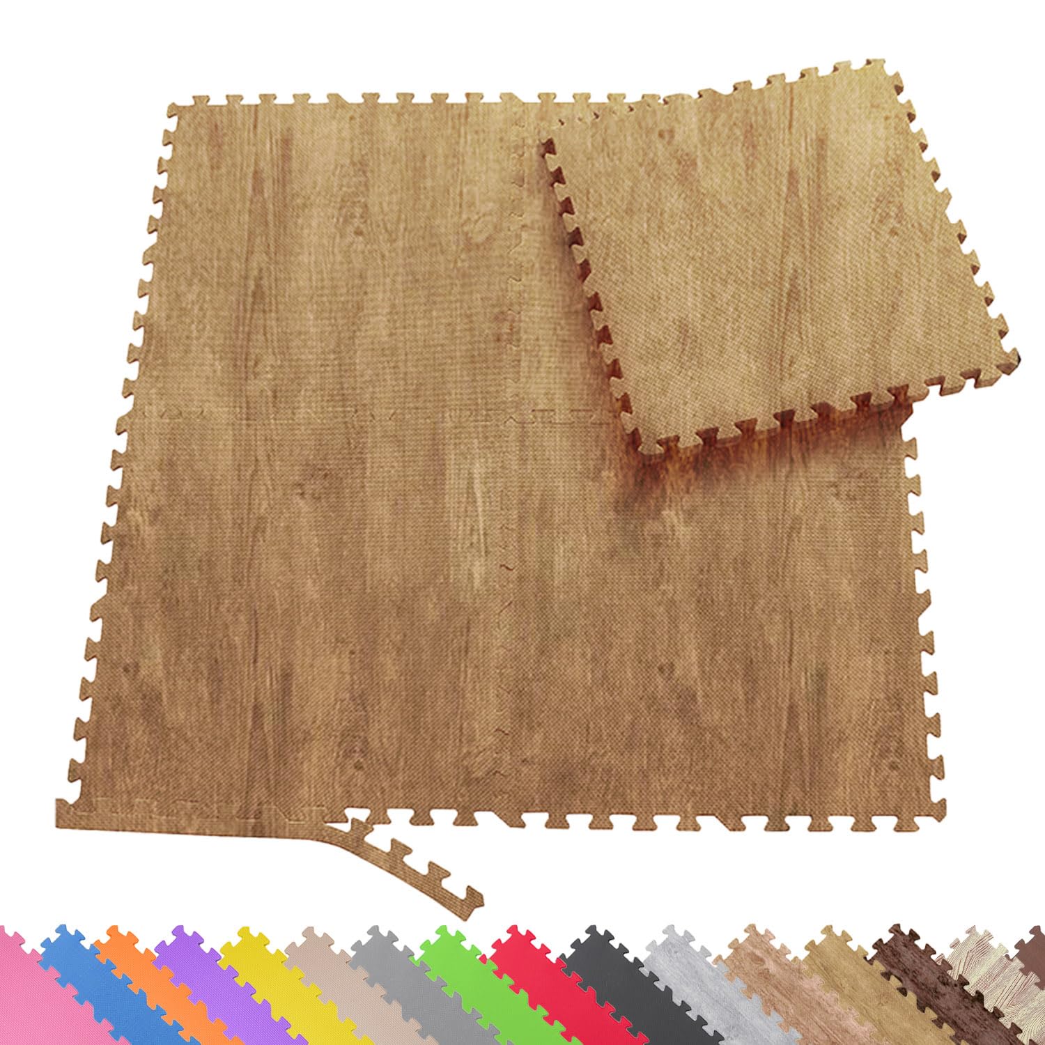 Sporttrend 24® 12 Schutzmatten + 24 Randstücke Set Farbwahl 60x60x1cm | 4,32qm | Bodenschutzmatte Sportmatte Gymnastikmatte Puzzlematte Fitnessmatte Unterlegmatte Bodenmatte Trainingsmatte Yogamatte