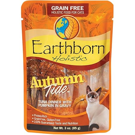 Amazon Com Earthborn Holistic Grain Free Wet Cat Food Pouches 6 Flavors 3 Ounces Each 12 Total Pouches Pet Supplies