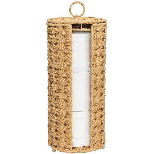 GRANNY SAYS Toilet Paper Storage Stand, Toilet Paper Holder Stand with Storage, Bathroom Tissue Holder, Freestanding Roll Stand, Waterproof Organizer for Bathroom