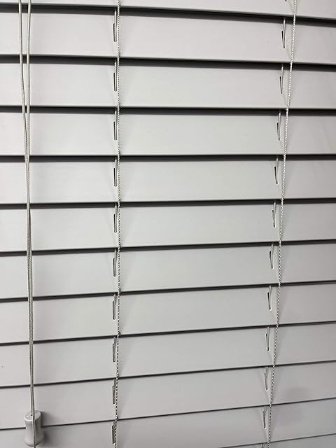 Home in Style 4 U FAUX WOOD VENETIAN BLINDS 50MM SLATS TRIMMABLE EASY FIT (Grey, 120x150)