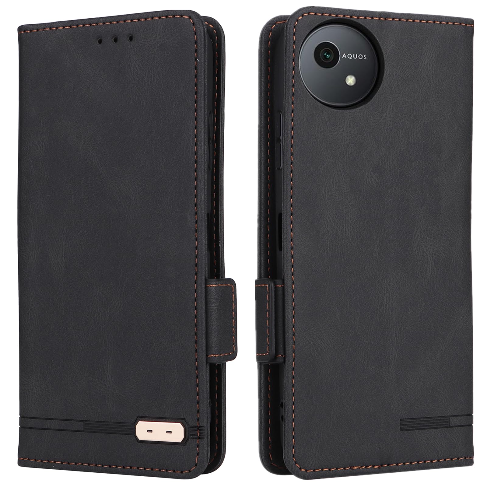 Amazon.co.jp: AQUOS wish 5 ケース 手帳型 【ストラップ 同梱】 適用