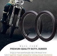 Vista 3 de Paquete de 2 tubos interiores de motocicleta de 2.50/2.75-17 pulgadas (70/100-17), compatibles con Honda, Coolster, TaoTao, 110cc, 125cc y 140cc