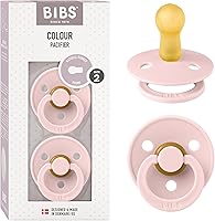 Vista 85 de BIBS - Paquete de 2 chupetes Bibs Colour, calmante, libre de bisfenol A, punta redonda, látex de goma natural