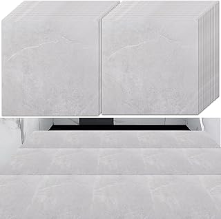 YAYODS 40 Pack Self Adhesive Floor Tile Vinyl Flooring, 30x30cm Light Gr...