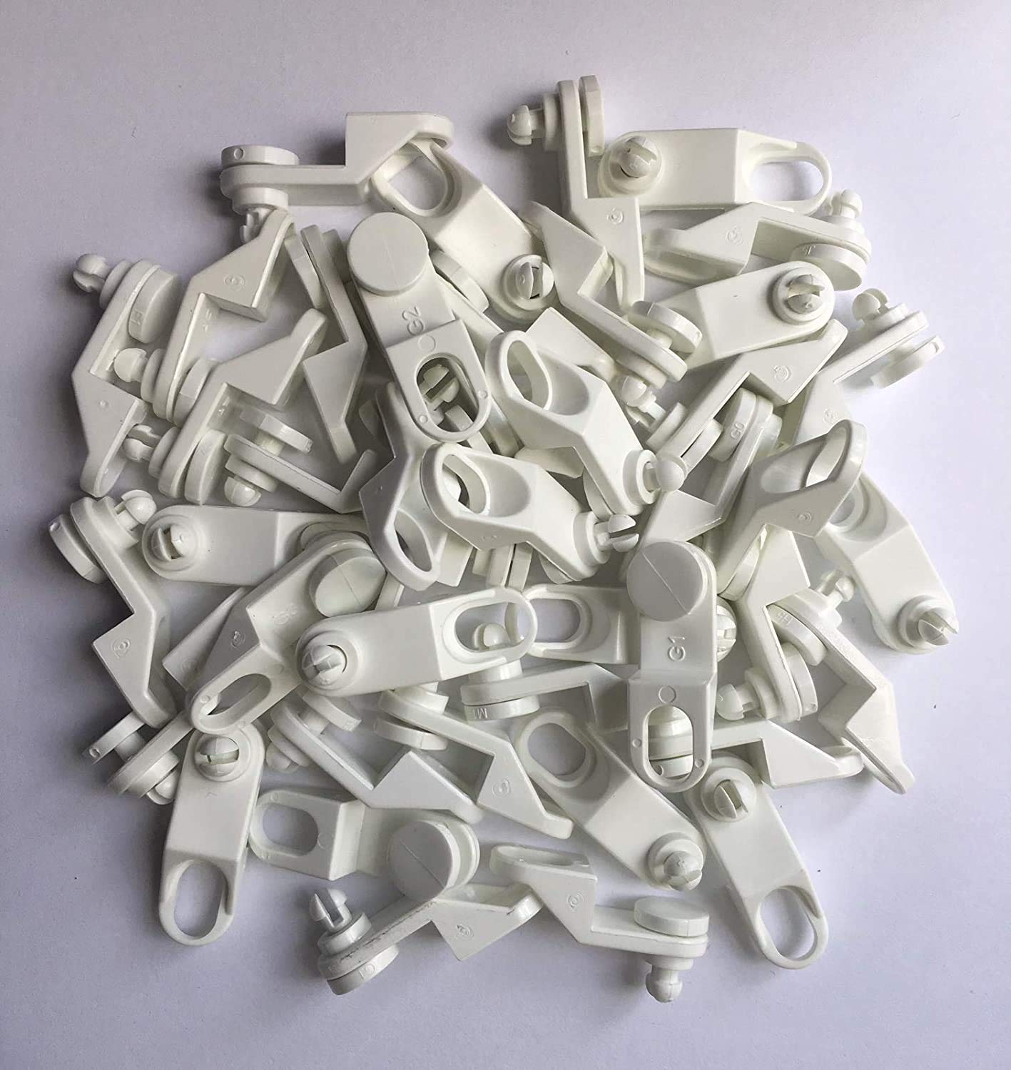 Swish White 2 X 40 Roller Gliders To Fit Superluxe Curtain Tracks