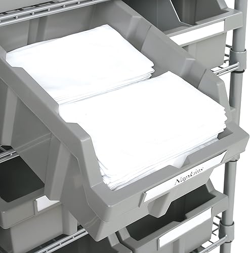 Miniatura 6 de Seville Classics Estante de almacenamiento de alambre de acero sólido NSF resistente, organizador patentado para garaje, almacén, oficina,