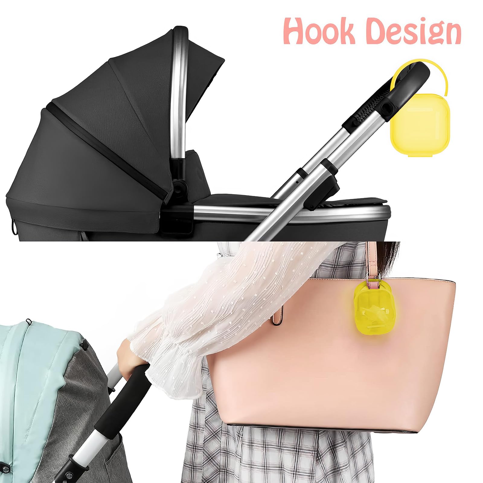 Boîte À Sucettes Bébé 2pcs Silicone Portable Imperméable Sans BPA Voyage