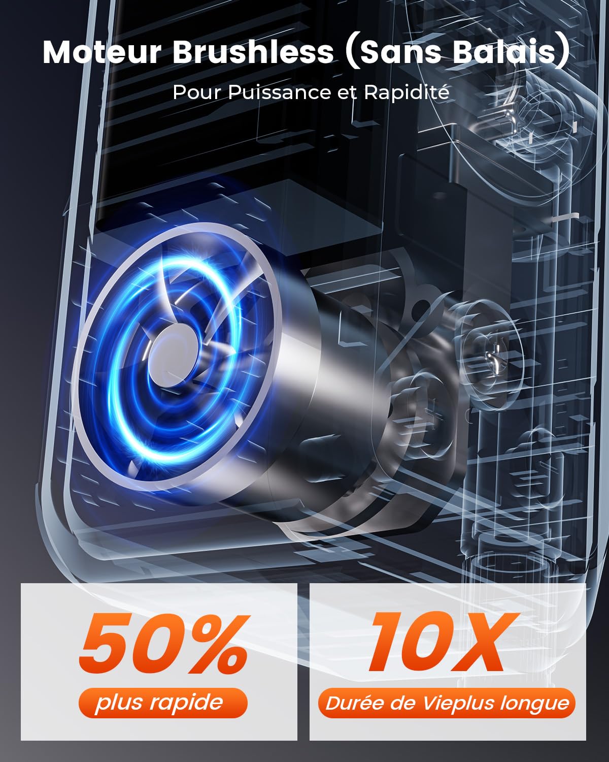ETENWOLF Pompe à vélo électrique 10,34 Bar Portable avec valves Presta et Schrader