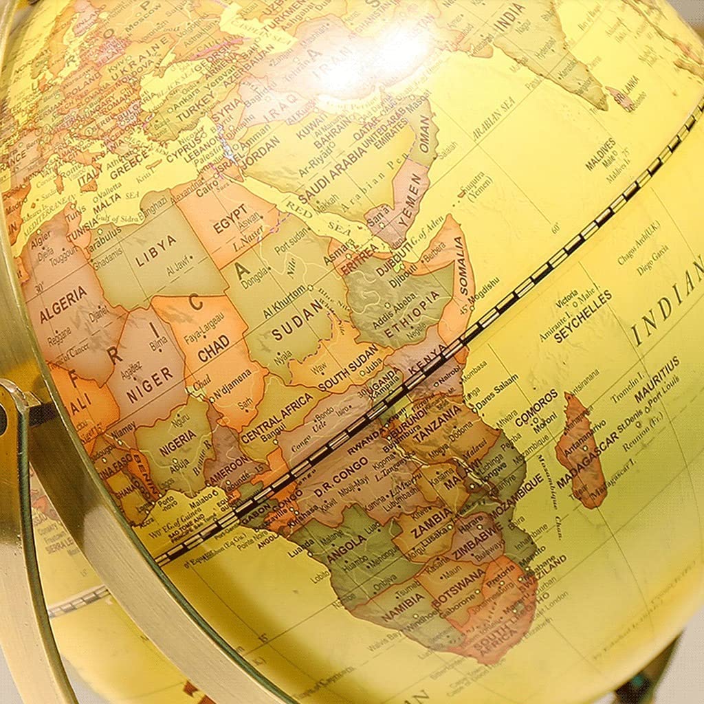 Globus, Globus biurowy w stylu retro Mini Globe z aluminiową podstawą 5(Large a)