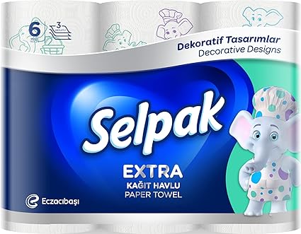 SELPAK Extra Printed Kitchen Towel 6rolls/pack