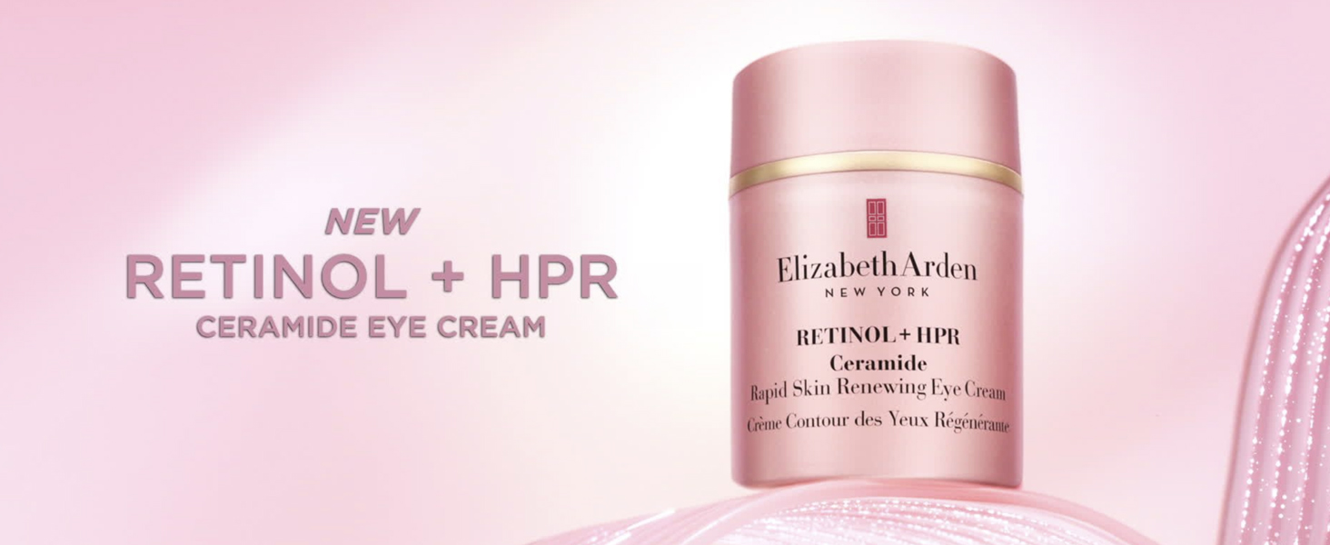Elizabeth Arden Retinol + HPR Ceramide Rapid Skin Renewing Under Eye Cream, Fine Lines & Wrinkles Treatment with Peptides, Hydrating Brightener, 0.5 fl oz