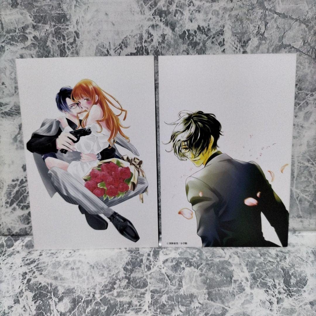 Amazon.co.jp: 恋と弾丸 桜夜才臣スーツ×ゆり バラ花束カラーイラスト  