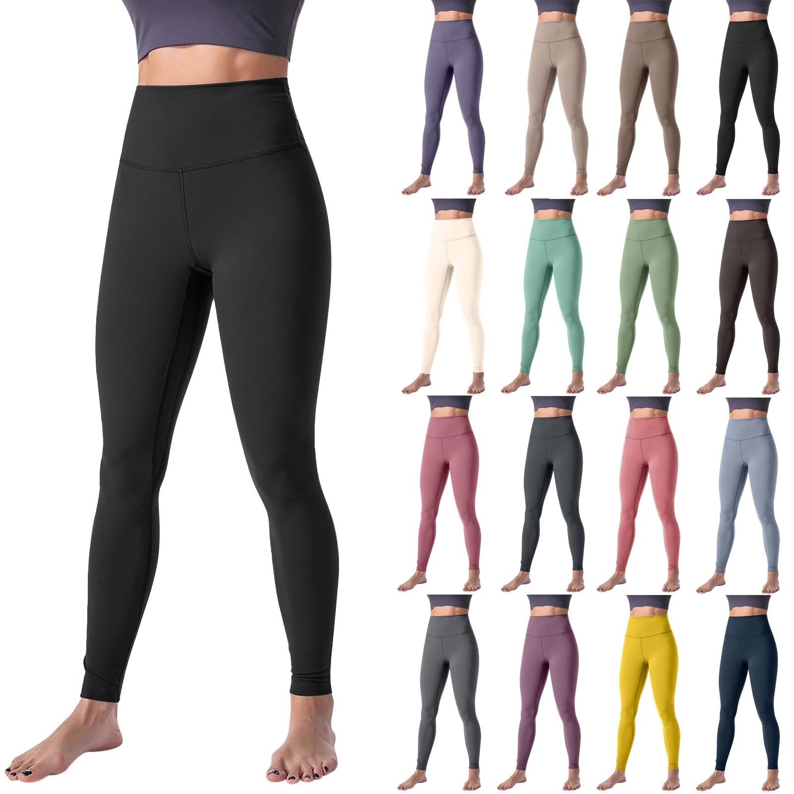 Generic Sweetflex Resistance Leggings for Women 2025 High Waisted Tummy Control Yoga Pants Casual Comfy Gym Workout Leggings