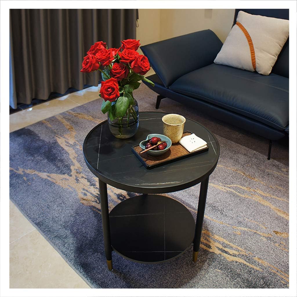 Amazon.com: BTZHY Coffee Table/Side Table/End Table,Round Side Table Marble Print End Table ...