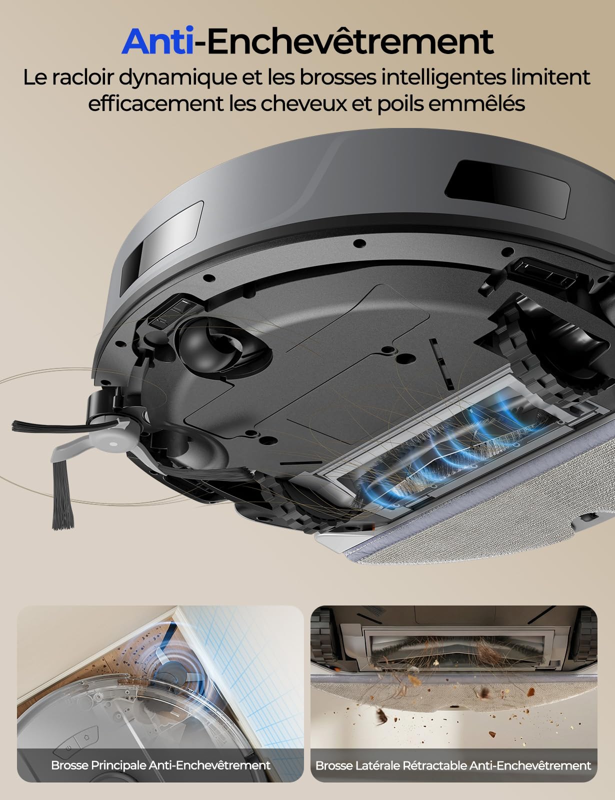 R11 Aspirateur Robot Laveur avec Station, 20000Pa, Station de Vidage Automatique 120 Jours, Navigation LiDAR, WiFi APP 5G/2.4G, Robot Aspirateur Laveur Autonome pour Tapis/Sols/Poils d’Animaux