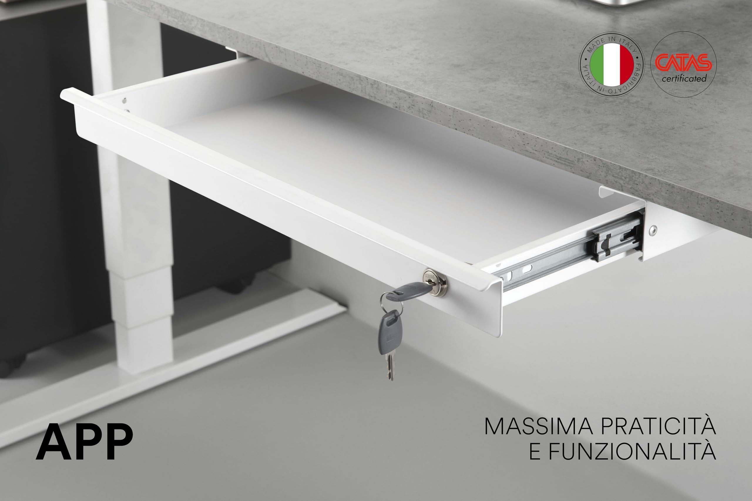 Mount-It! Kit di cassetti estraibili sotto la scrivania con binario