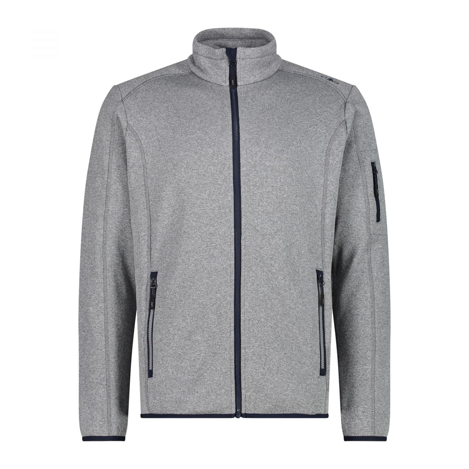 CMP Herren Giacca In Da Uomo Knit-Tech Jacke, Gletscher-Zement, 5XL EU