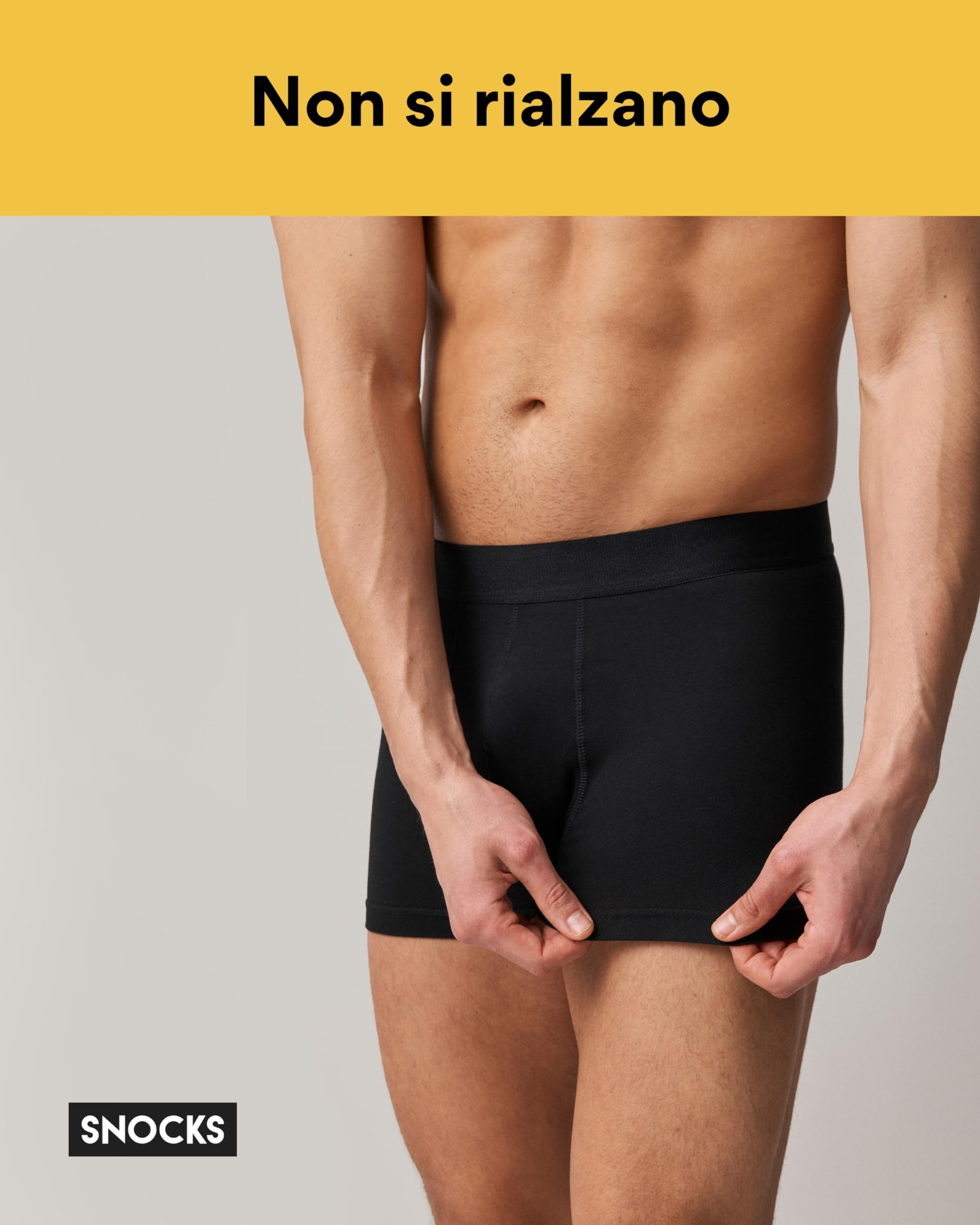 Snocks Pacco 6 Boxer Uomo Cotone Bio Elasticizzato - Mutande Uomo Senza Etichette Irritanti - Boxer Pack Taglia S-4XL
