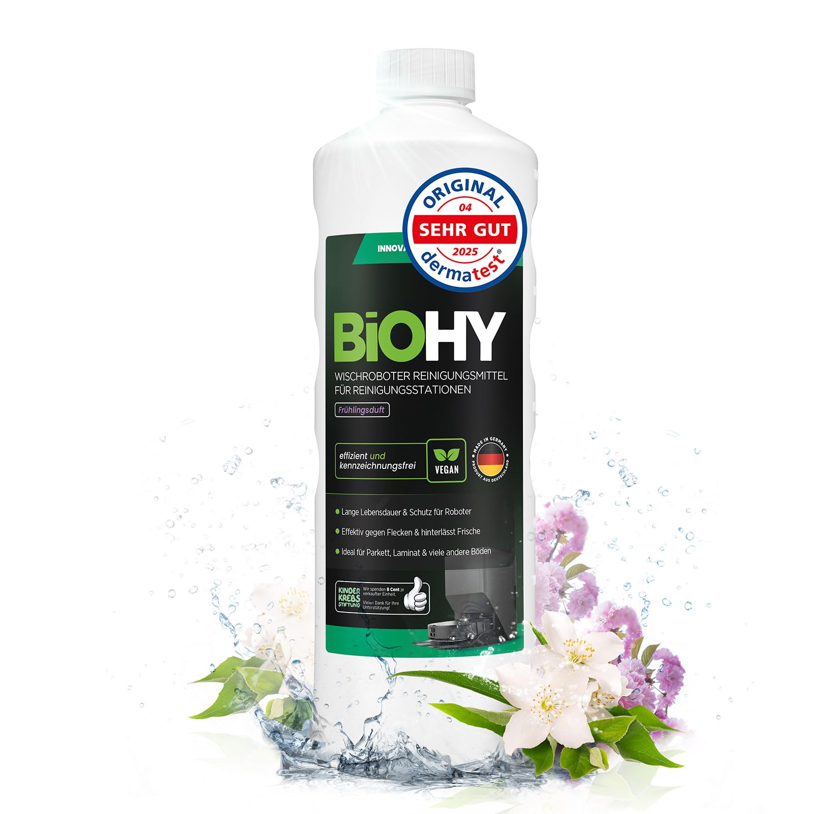 BiOHY Wischroboter Reiniger für Station mit Frühlingsduft (1l Flasche)