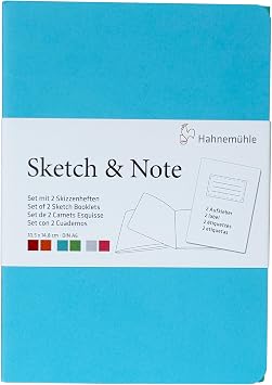 Sketch & Note 125g/m2 Sketch & Drawing Notebook, Blue Set, A6, 20 fls Each