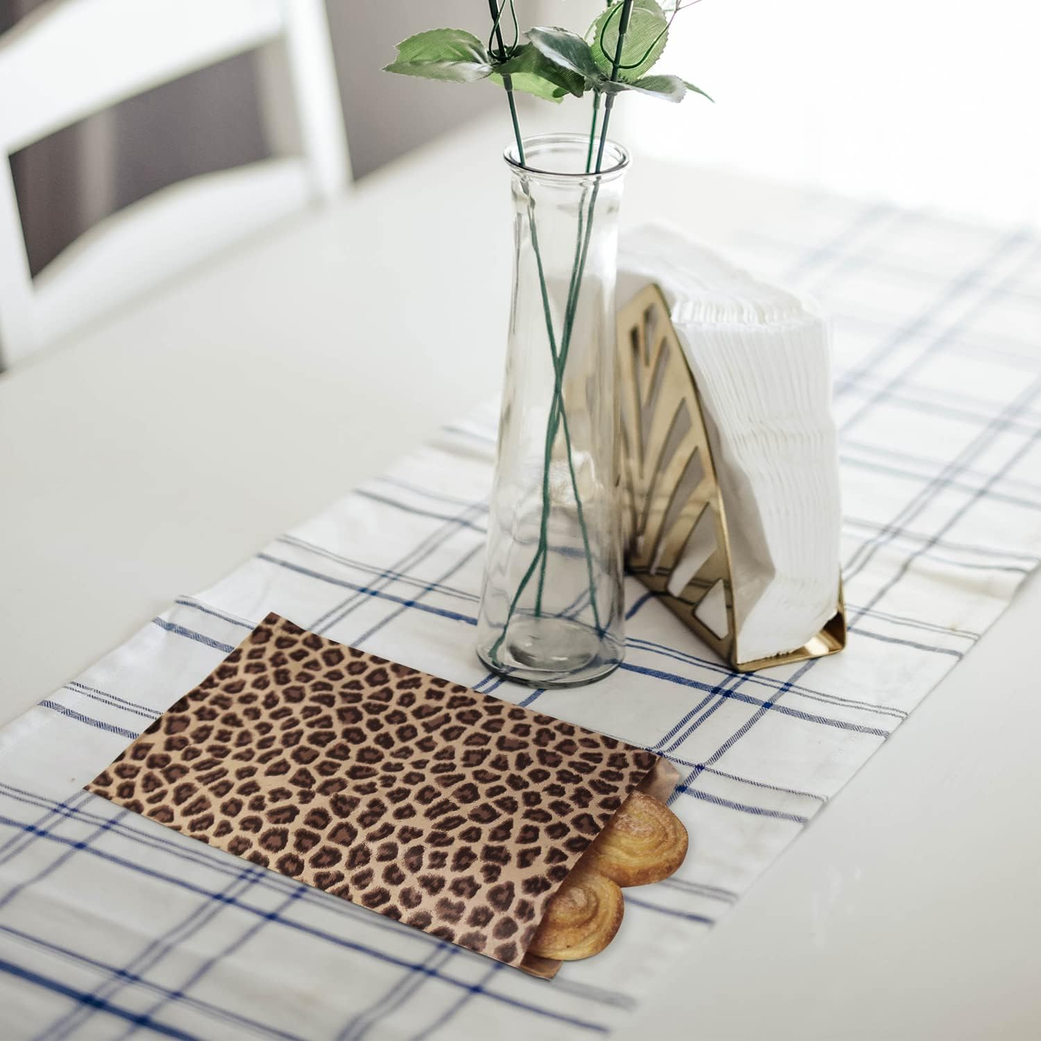 of Flat Plain Prints Paper or Patterned Kraft Bags for Candy,