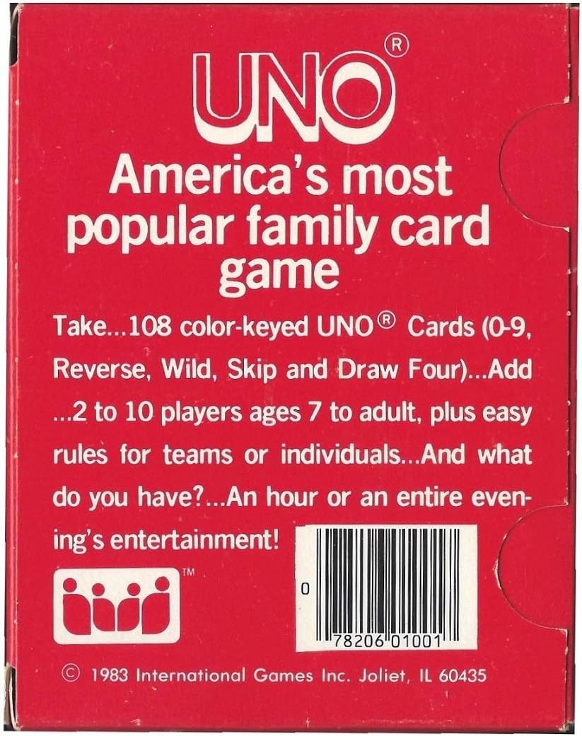 Vintage UNO Family Card Game