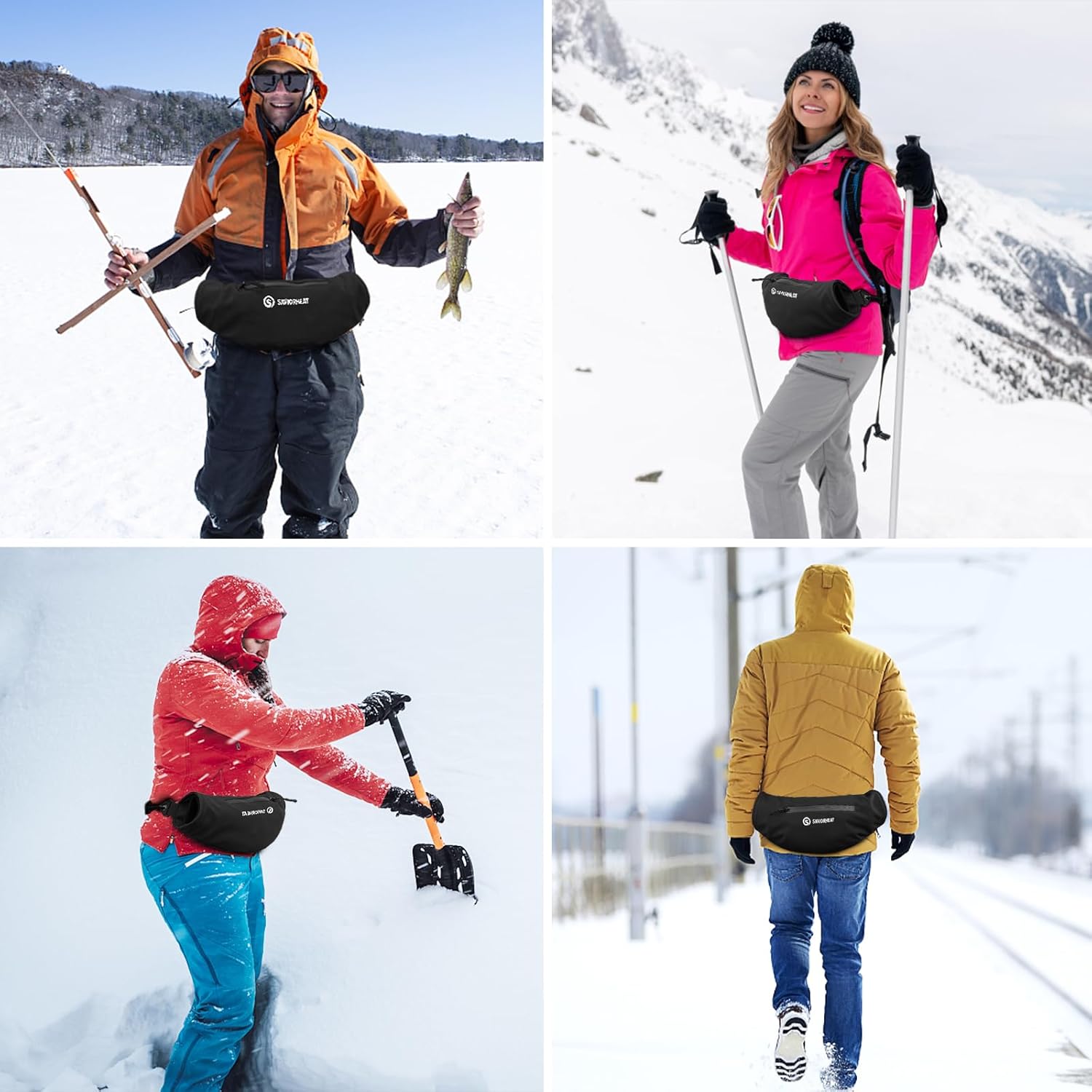 SAVIOR HEAT Heated Hand Muff, Electric Heating Hand Warmer Pouch for Winter Outdoor Hunting Camping Golf Photography