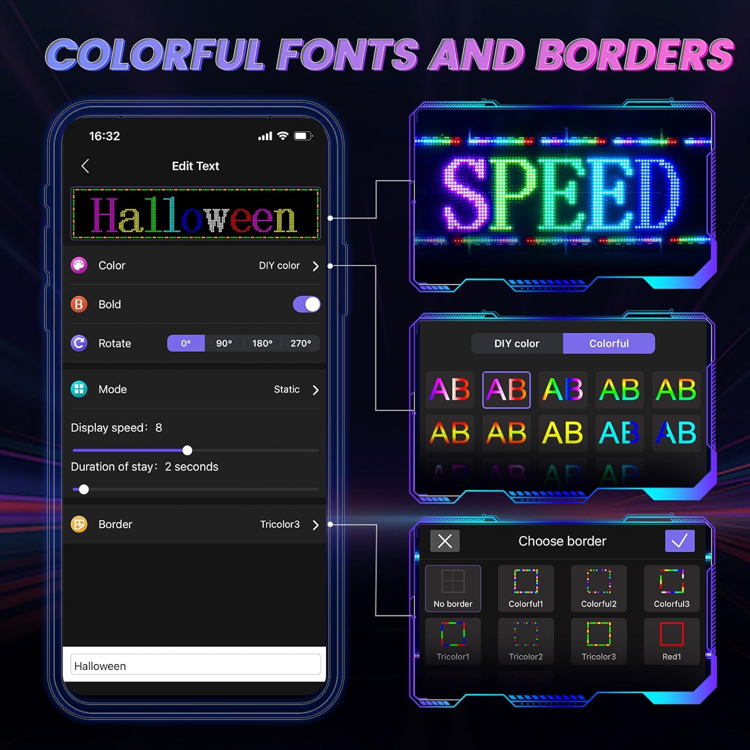 Rayhome Double Row Huge Bright Advertising Programmable LED Sign, 31''x8'' Flexible 24V/2A Digital Scrolling Light Sign Custom Text Message Pattern LED Display for Store Car Hotel. - Image 4