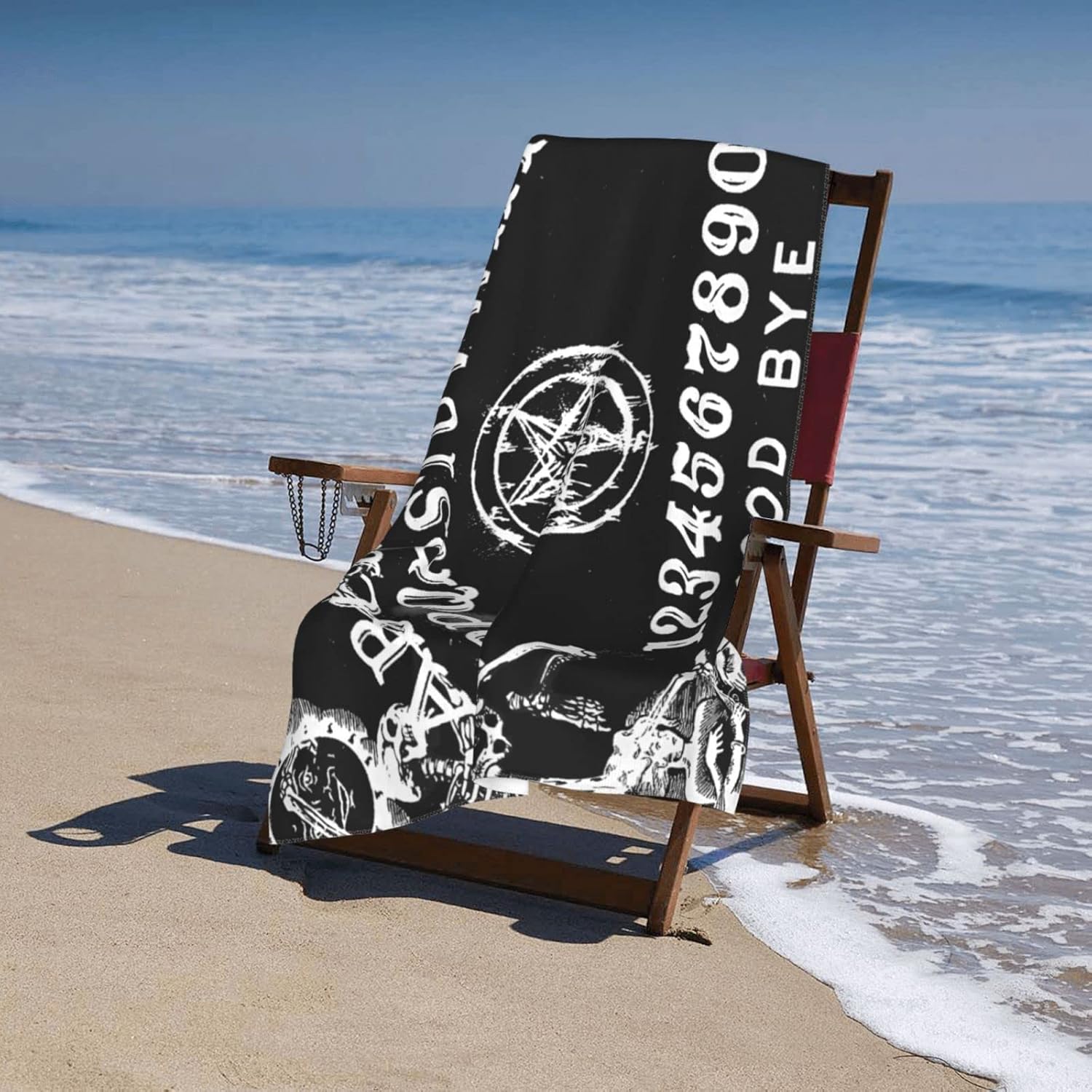 Ouija Board Tagesdecke Beach Towel Quick Dry Shower Swim Adults Bath Towels Hotel, Gym and Spa Multipurpose Towels 32x52 Inch