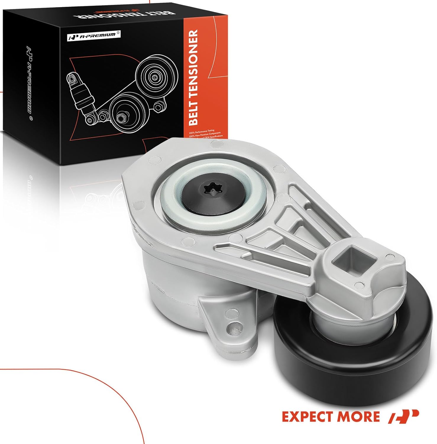 A-Premium Belt Tensioner Assembly with Pulley Compatible with Mazda 6 2003-2008, V6 3.0L, Petrol, Replace# 3M4E6B209CC, AJ5715980