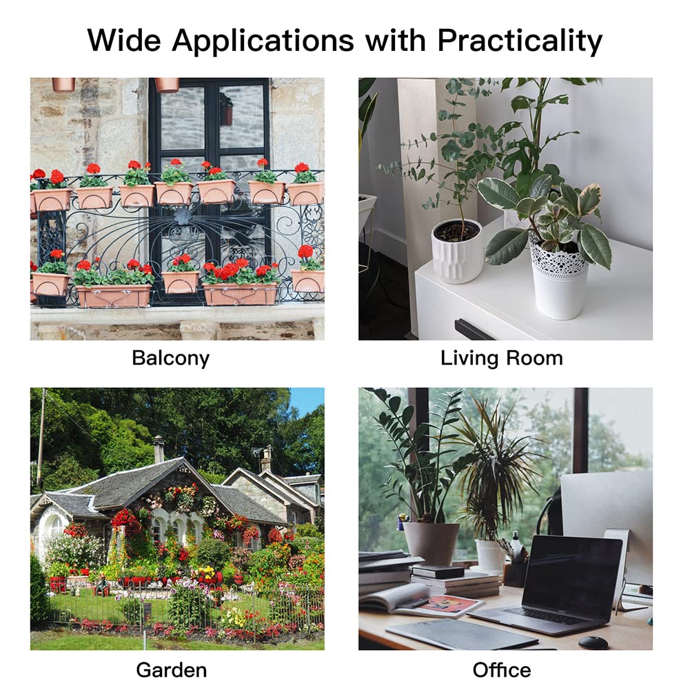 Tuya WiFi Programador de Riego por Microgoteo Compatible con Alexa Google,Geevorks Programable Semanal 5+1+1,Alimentación USB o Solar,Bomba de Riego Dual,Pantalla LED,para Riego de Jardín