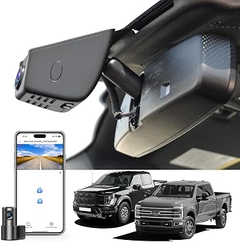 Mangoal Front 4K & Rear 1080P Dash Cam for Ford F150 2018-2025 F250/F350 Super Duty 2020-2025 XLT Lariat King Ranch Tremor Raptor Limited Platinum Model A, Free App & WiFi, 128GB Card & GPS