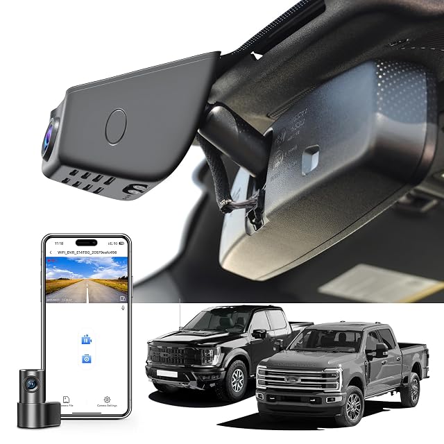 Mangoal Front 4K Rear 1080P Dash Cam fit for Ford F150 2018-2026 F250 F350 F450 Super Duty 2020-2026